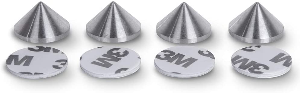 Speaker Spikes Cones Stainless with adhesive pads for HiFi Stands - Set of 4 pc